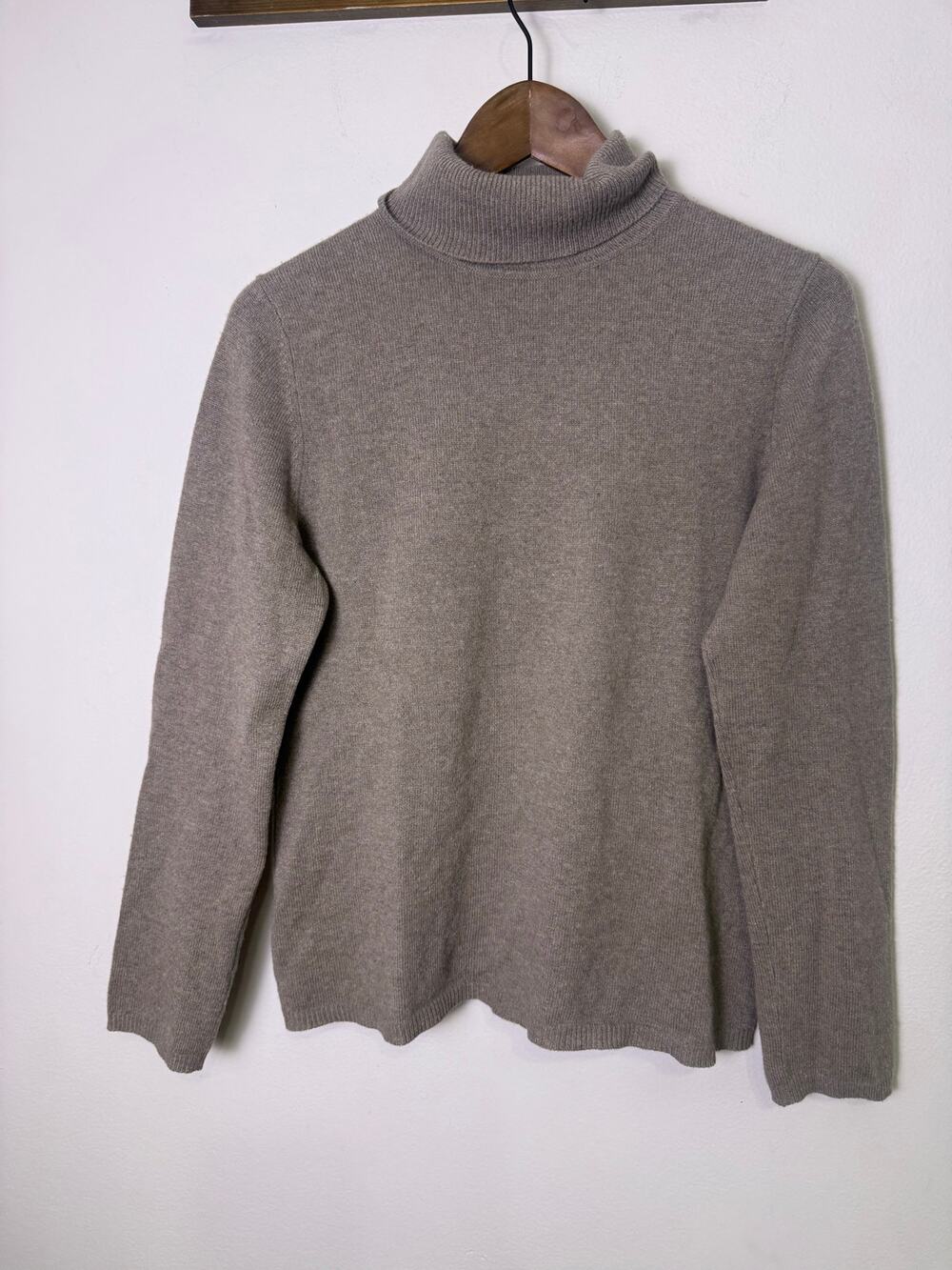 Cashemere by Charter Club Women’s M 100% Cashmere Turtleneck Sweater Taupe Brown